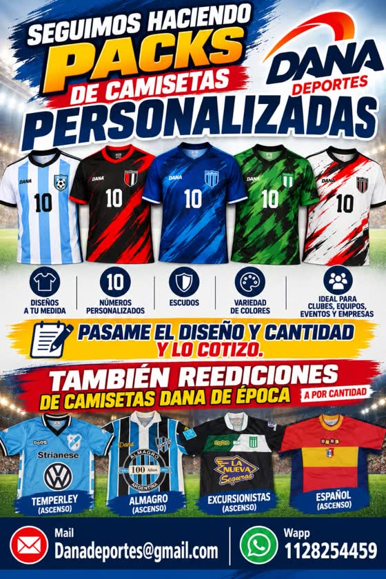 DANA Packs de camisetas personalizadas